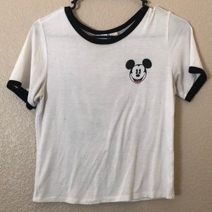 Cropped mickey t-shirt